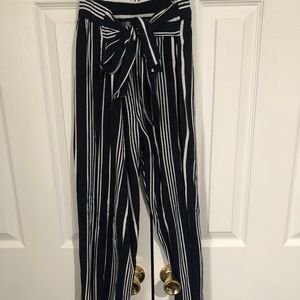Striped flowy pants